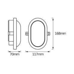 OSRAM LED-Außenwandlampe BULKHEAD, weiß, 6 W Kunststoff IP54
