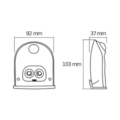 OSRAM LED-Außenwandlampe DOORLED DOWN silber Sensor Batterie