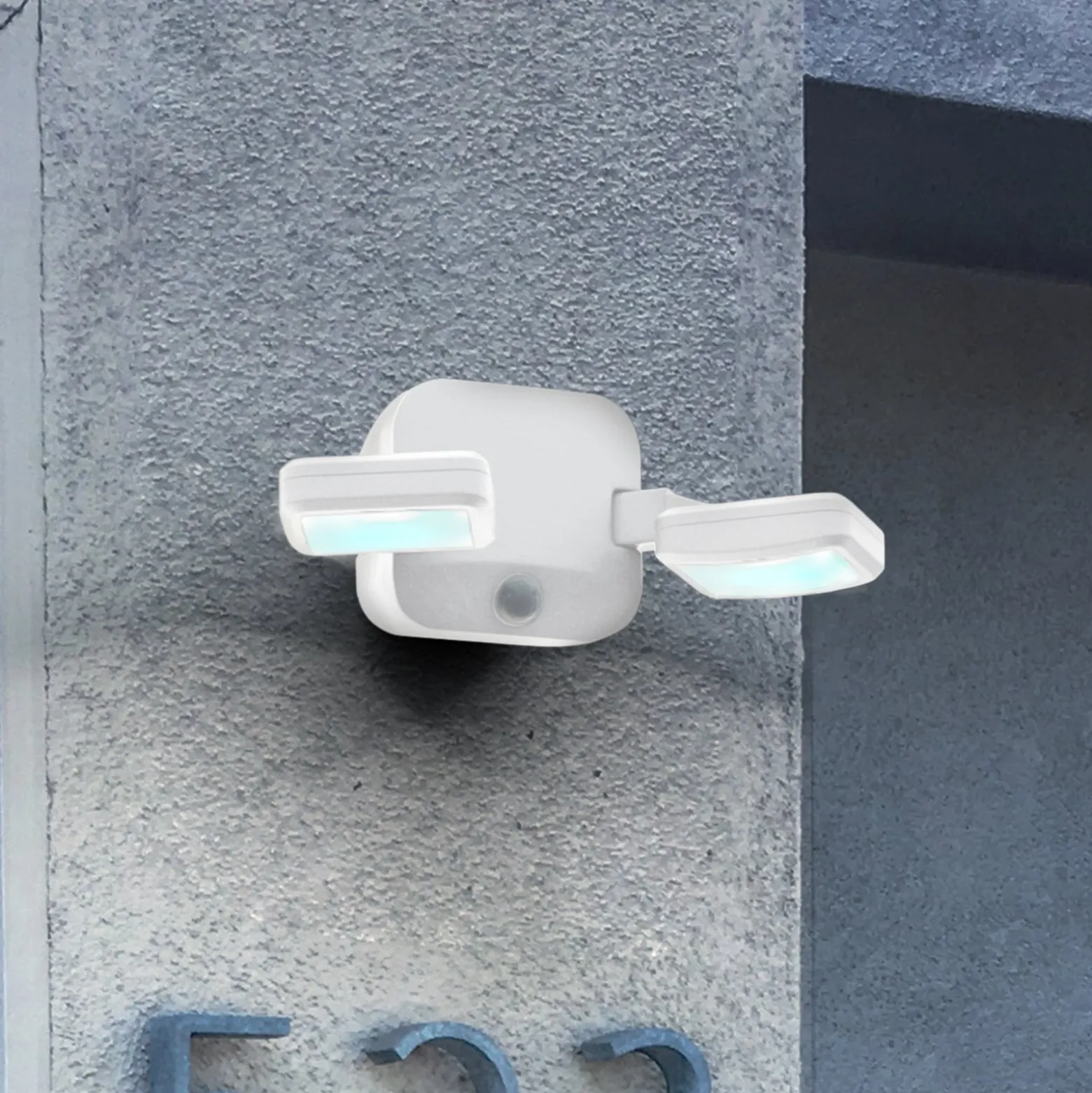 OSRAM LED-Außenwandstrahler DOUBLE, 2-flg., weiß, Batterie