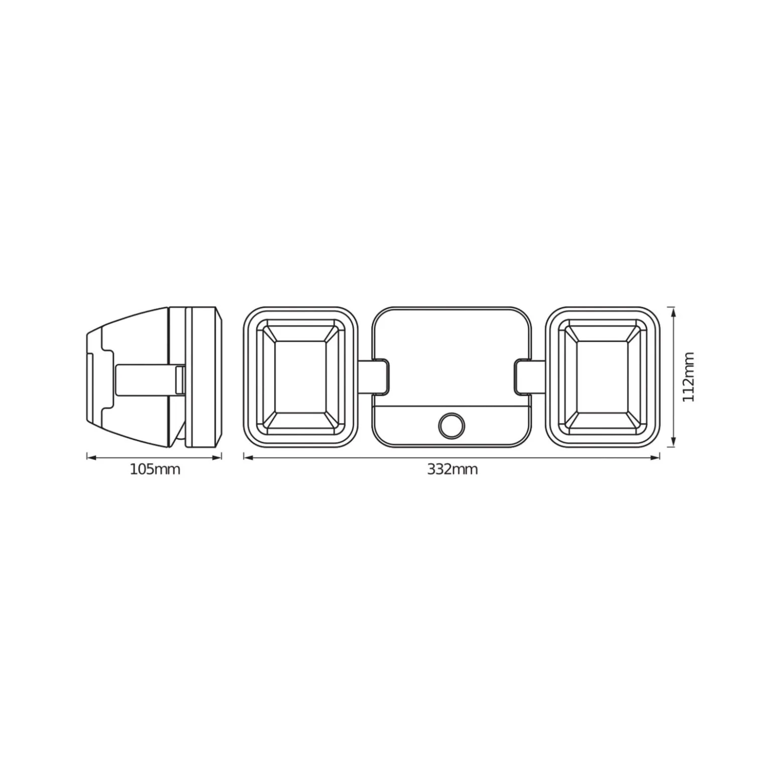 OSRAM LED-Außenwandstrahler DOUBLE, 2-flg., weiß, Batterie
