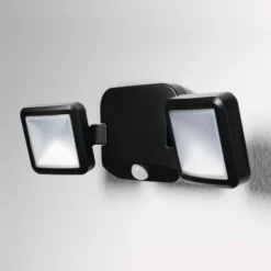 OSRAM LED-Außenwandstrahler DOUBLE, schwarz 2-flg., Batterie