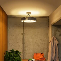 OSRAM LED-Deckenlampe Decor Curve Felt, grau, Filz, 3.000 K