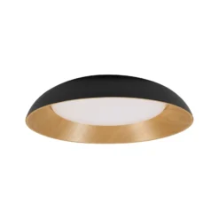OSRAM LED-Deckenlampe ORBIS ALVA, schwarz/Holzdekor, Ø 51 cm