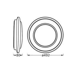OSRAM LED-Deckenlampe ORBIS BERLIN, schwarz, Ø 49 cm, Metall