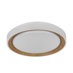 OSRAM LED-Deckenlampe ORBIS GLORIE weiß/holz Ø 40cm clickdim