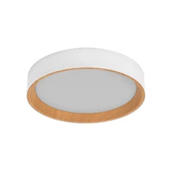 OSRAM LED-Deckenlampe ORBIS LARIOS, weiß/holz Ø 29 cm, dim
