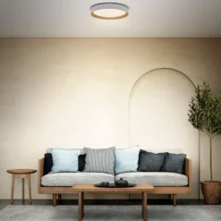 OSRAM LED-Deckenlampe ORBIS LARIOS, weiß/holz Ø 49 cm, dim