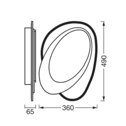 OSRAM LED-Deckenlampe ORBIS LAYERS, weiß, 49 x 36 cm, CCT