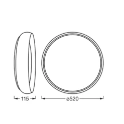 OSRAM LED-Deckenlampe ORBIS LIVIA, Ø 52 cm, grau, Metall dim