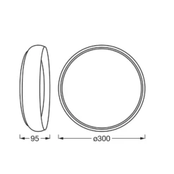 OSRAM LED-Deckenlampe ORBIS LIVIA, Ø 30 cm, grau, Metall dim