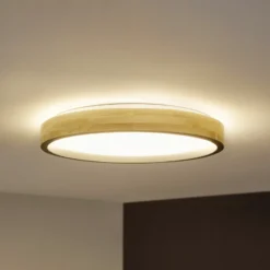OSRAM LED-Deckenlampe ORBIS MARIANO holz/schwarz Ø 51 cm dim