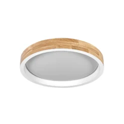 OSRAM LED-Deckenlampe ORBIS MARIANO, holz/weiß, Ø 41 cm, dim