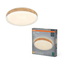OSRAM LED-Deckenlampe ORBIS MARIANO, holz/weiß, Ø 51 cm, dim