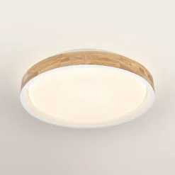 OSRAM LED-Deckenlampe ORBIS MARIANO, holz/weiß, Ø 51 cm, dim