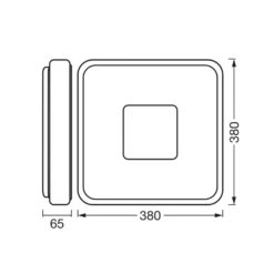 OSRAM LED-Deckenlampe ORBIS PIANA, schwarz 38x38 cm clickdim