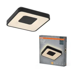 OSRAM LED-Deckenlampe ORBIS PIANA, schwarz 38x38 cm clickdim