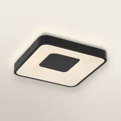 OSRAM LED-Deckenlampe ORBIS PIANA, schwarz 38x38 cm clickdim