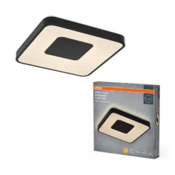 OSRAM LED-Deckenlampe ORBIS PIANA, schwarz 49x49 cm clickdim