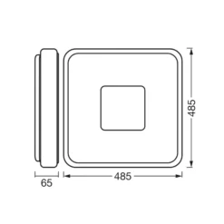 OSRAM LED-Deckenlampe ORBIS PIANA silber 49 x 49 cm clickdim