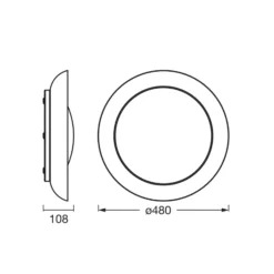 OSRAM LED-Deckenlampe ORBIS PLATE, rosé, Ø 48 cm, clickdim