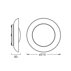 OSRAM LED-Deckenlampe ORBIS PLATE, rosé, Ø 31 cm, clickdim