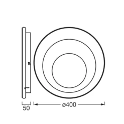OSRAM LED-Deckenlampe ORBIS SPIRAL CENTRAL LIGHT Ø 40cm grau