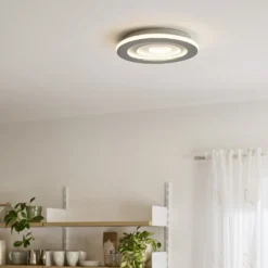 OSRAM LED-Deckenlampe ORBIS SPIRAL, Ø 37 cm, grau, clickdim