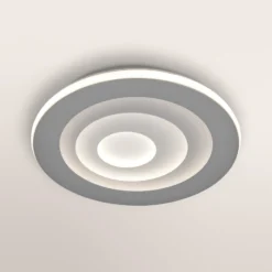 OSRAM LED-Deckenlampe ORBIS SPIRAL, Ø 37 cm, grau, clickdim