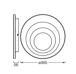OSRAM LED-Deckenlampe ORBIS SPIRAL, Ø 37 cm, grau, clickdim