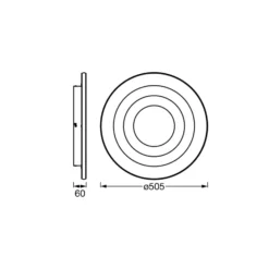 OSRAM LED-Deckenlampe ORBIS SPIRAL LOOP 51 cm weiß Sidelight