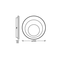 OSRAM LED-Deckenlampe ORBIS SPIRAL ROUND Ø 40cm weiß up/down