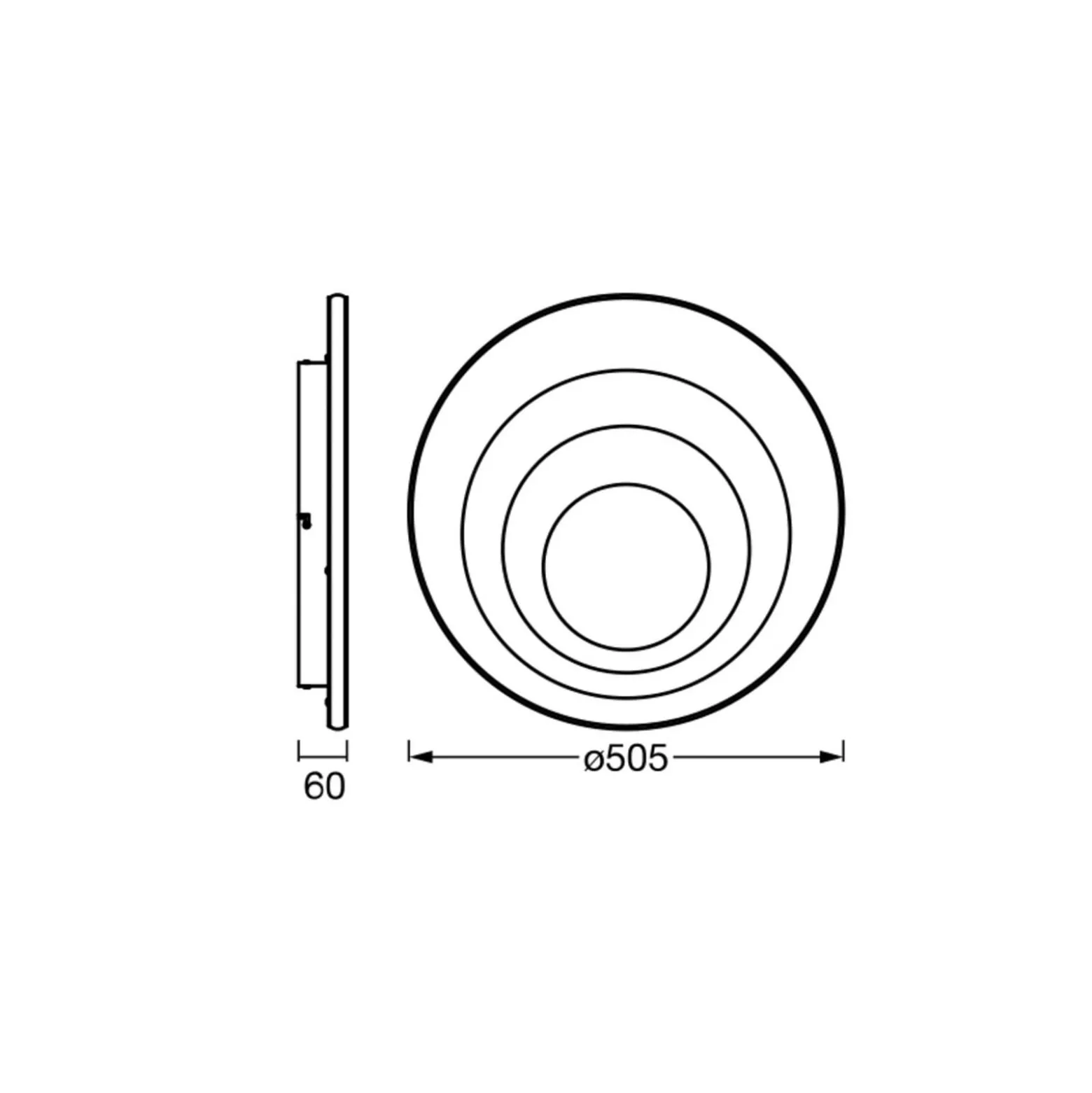 OSRAM LED-Deckenlampe ORBIS SPIRAL ROUND Ø 52cm weiß up/down