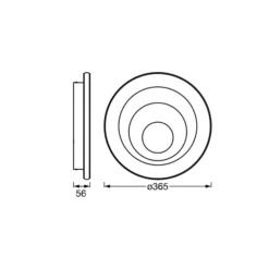 OSRAM LED-Deckenlampe ORBIS SPIRAL ROUND, Ø 37 cm, weiß 38 W