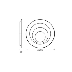 OSRAM LED-Deckenlampe ORBIS SPIRAL ROUND, Ø 69 cm, weiß 63 W