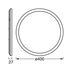 OSRAM LED-Deckenlampe ORBIS ULTRA SLIM, weiß, Ø 40 cm, dim