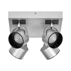 OSRAM LED-Deckenleuchte JUPITER PLATE, 4-flg., silber Metall