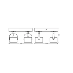 OSRAM LED-Deckenleuchte JUPITER PLATE, 4-flg., silber Metall