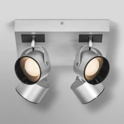 OSRAM LED-Deckenleuchte JUPITER PLATE, 4-flg., silber Metall