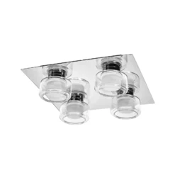 OSRAM LED-Deckenleuchte ORBIS FLAME, chrom, 4-flg., CCT IP44