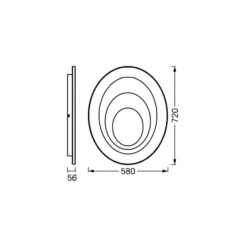 OSRAM LED-Deckenleuchte ORBIS SPIRAL OVAL, Ø 72 cm weiß 63 W