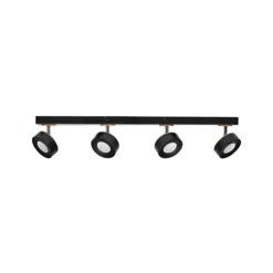 OSRAM LED-Deckenstrahler PLUTO, schwarz, 4 Spots, 3.000 K