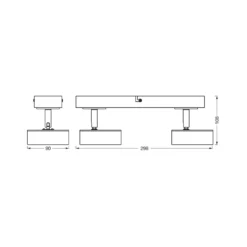 OSRAM LED-Deckenstrahler PLUTO, weiß, 2 Spots Metall 3.000 K