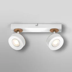OSRAM LED-Deckenstrahler PLUTO, weiß, 2 Spots Metall 3.000 K