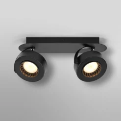 OSRAM LED-Deckenstrahler VENUS schwarz 2-flg. Metall 3.000 K