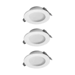 OSRAM LED-Einbauleuchte ESSENTIAL weiß Ø 9,7 cm IP44 3er-Set