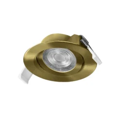OSRAM LED-Einbauspot 3er-Set, clickdim, 40°, messing Ø 9 cm