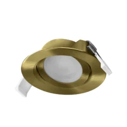 OSRAM LED-Einbauspot 3er-Set, 2.700 K, 120°, messing Ø 9 cm