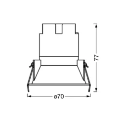 OSRAM LED-Einbauspot TWIST, weiß/schwarz, 840, Ø 7 cm Metall