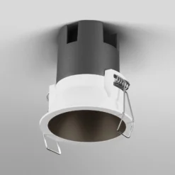 OSRAM LED-Einbauspot TWIST, weiß/schwarz, 840, Ø 7 cm Metall