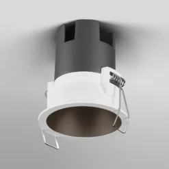 OSRAM LED-Einbauspot TWIST, weiß/schwarz, 830, Ø 7 cm Metall